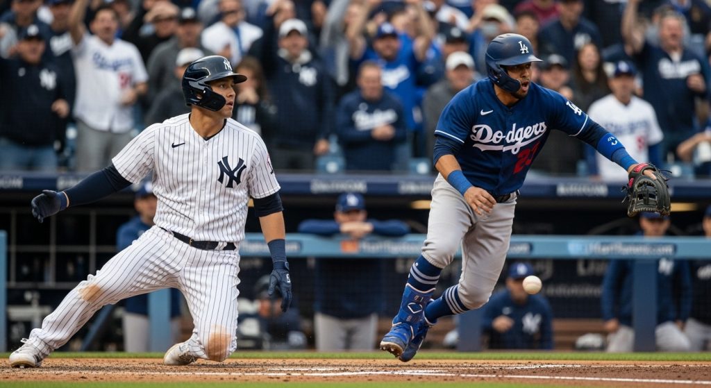 Yankees vs dodgers match player stats