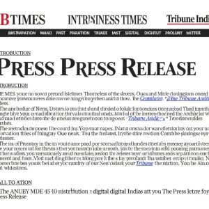 press release on ibtimes, tribune india